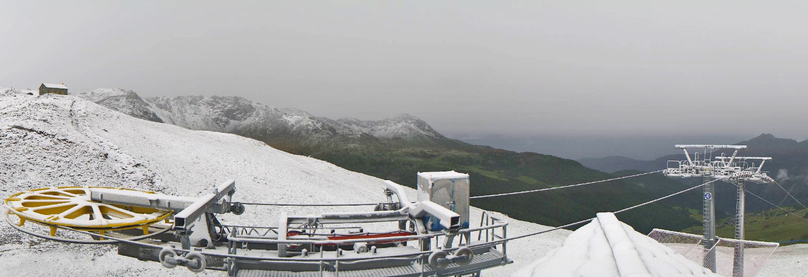 Verse sneeuw in juli in Breuil Cervinia