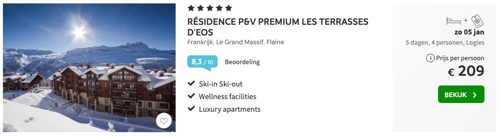 Aanbieding wintersport Flaine met Sunweb