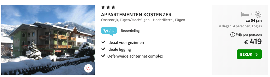 Aanbieding Fügen wintersport Januari
