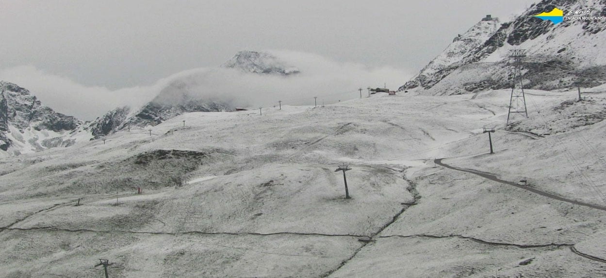 Verse sneeuw in St. Moritz