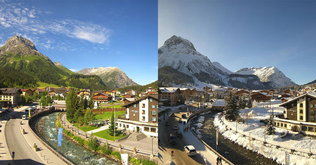 Zomer winter skigebieden