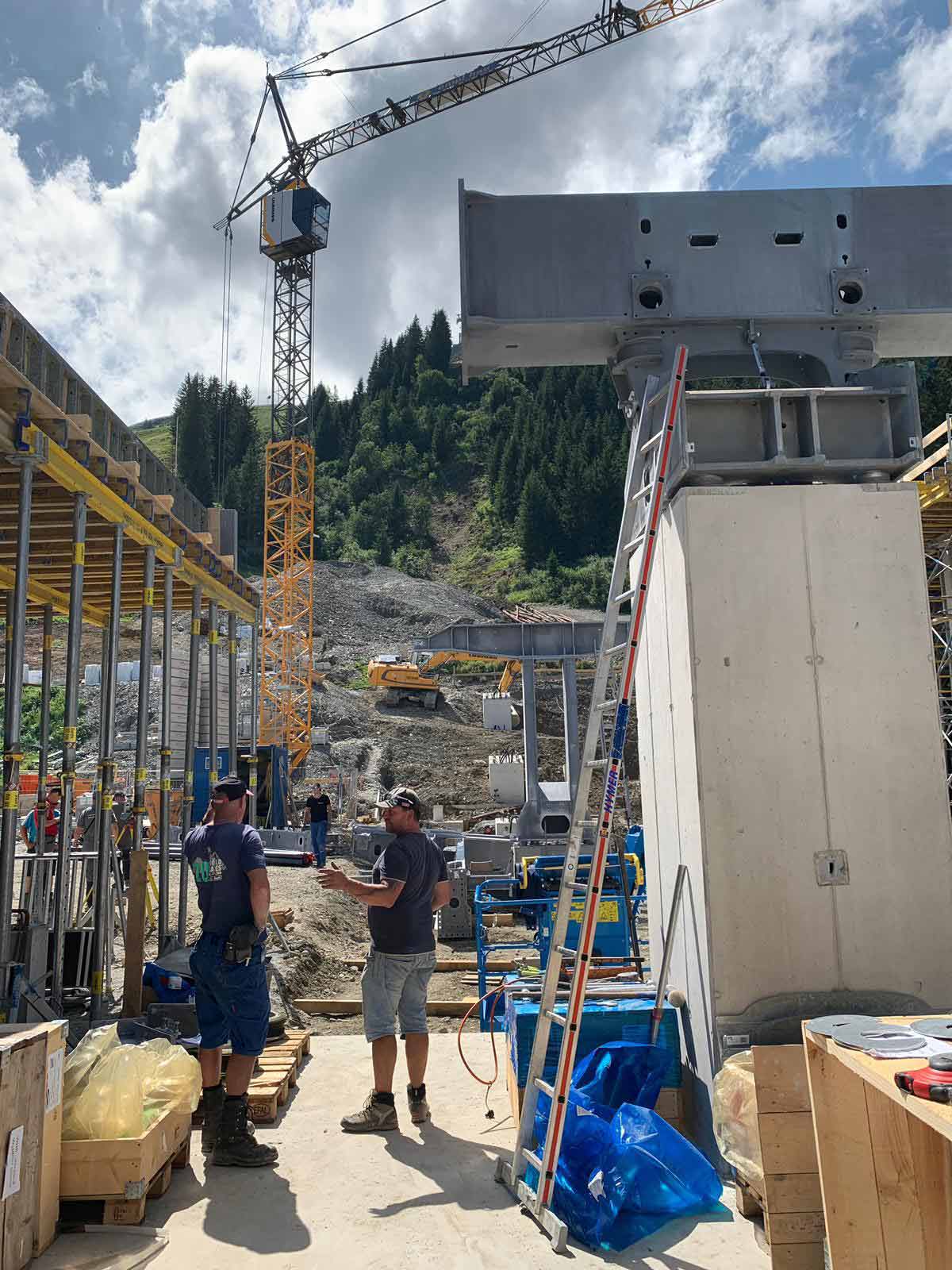 Bouwplaats Zwölferkogelbahn Hinterglemm