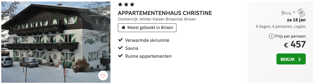Appartementenhaus Christine SkiWelt