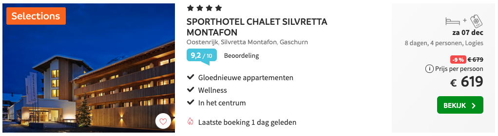 Sporthotel Silvretta Accommodatie wintersport in het Montafon