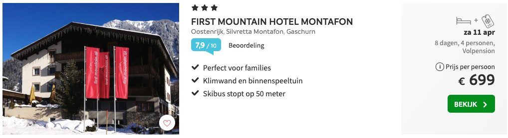 First Mountain Hotel Wintersport Montafon accommodatie