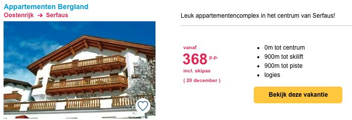Appartement in Serfaus