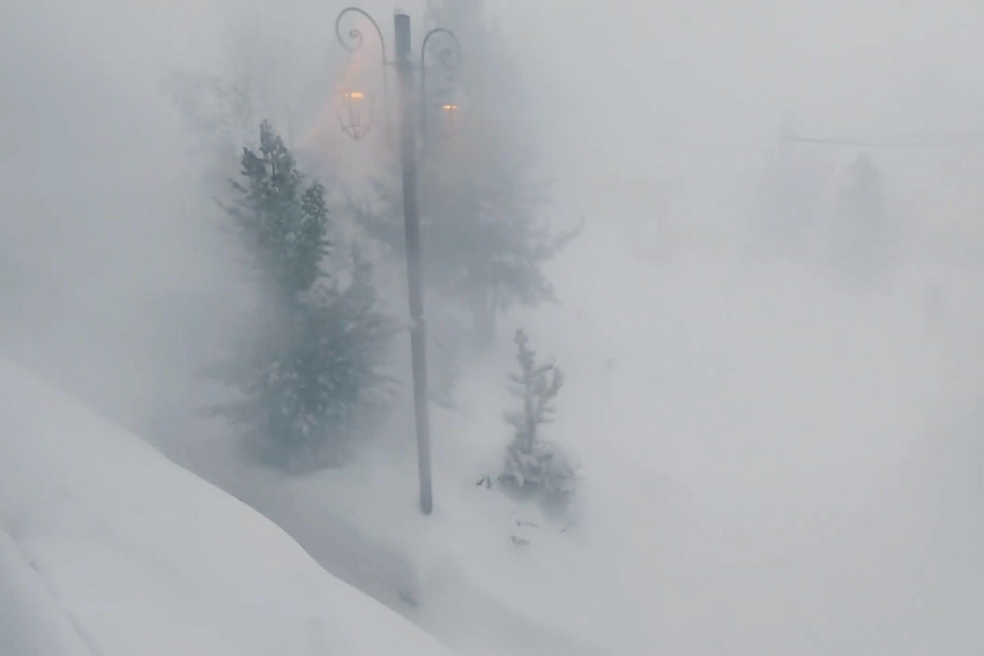 sneeuwstorm in Val d'Isère