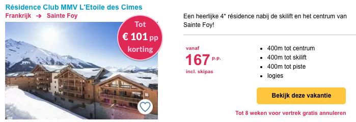 Accommodatie Frankrijk code geel