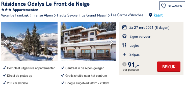 Aanbieding tui Frankrijk Le Grand Massif