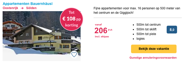 goedkope wintersport aanbiedingen Aanbieding Summit Travel