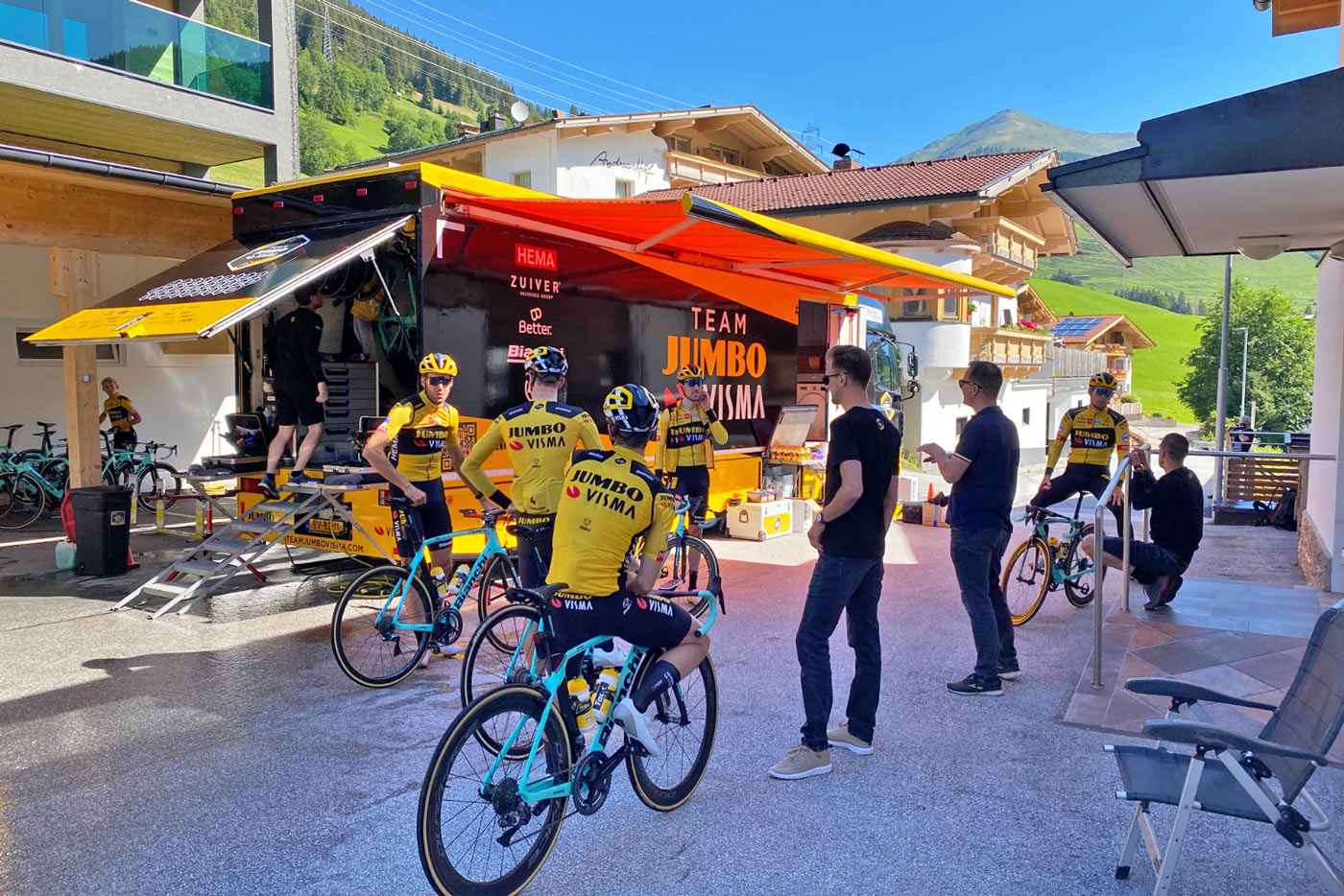 Trailer training Jumbo Visma Gerlos