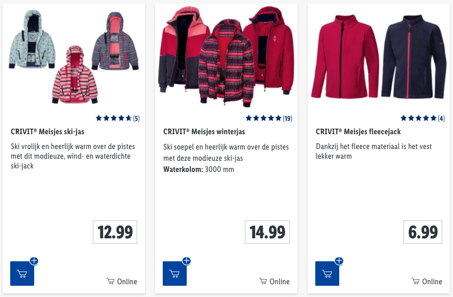 Wintersportcollectie Lidl meisjes