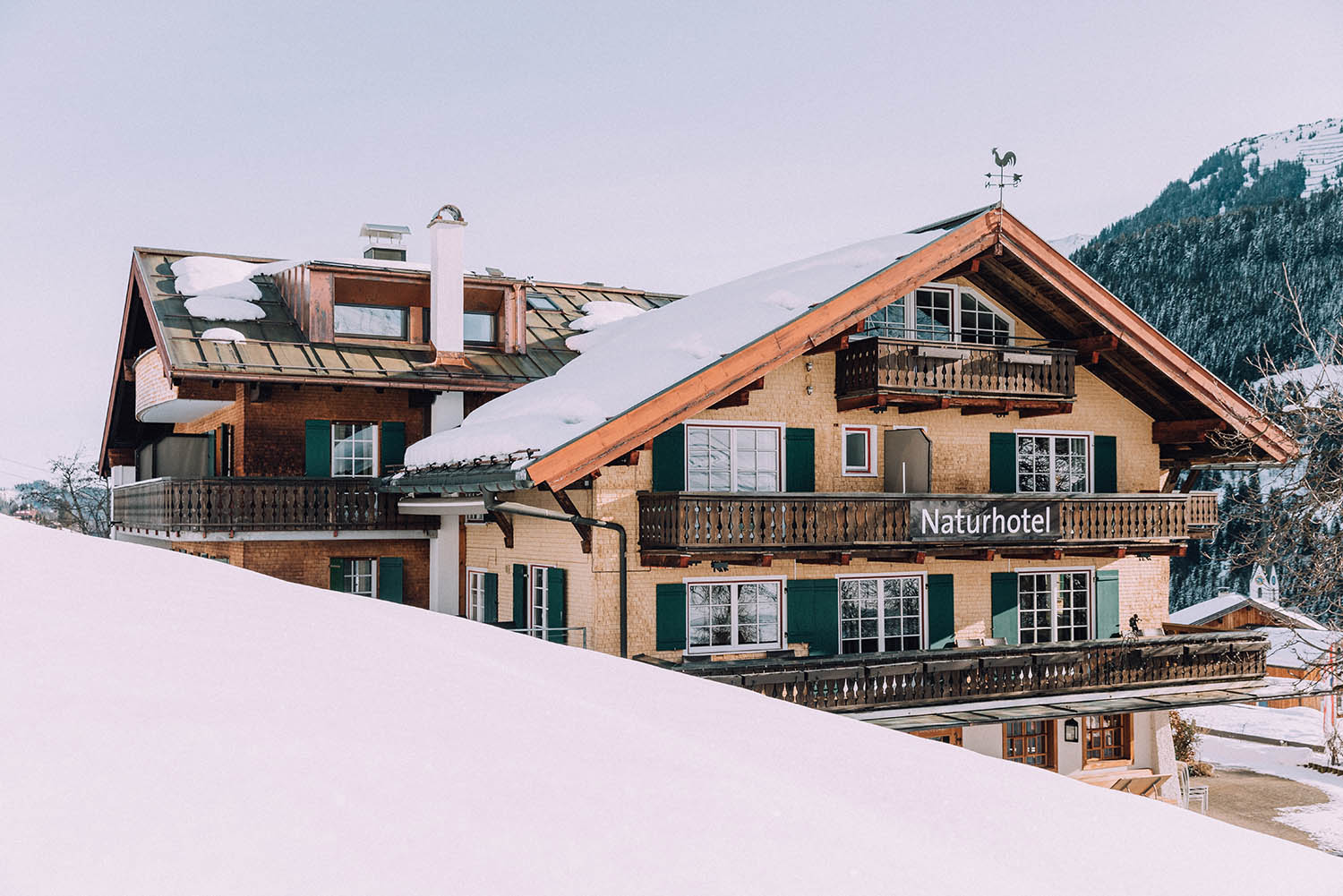 Wintersport in Naturhotel Chesa Valisa in het Kleinwalsertal