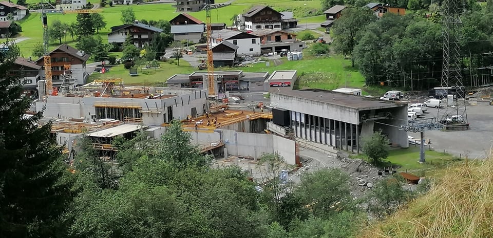 Bouwplaats nieuwe Valiserabahn Montafon