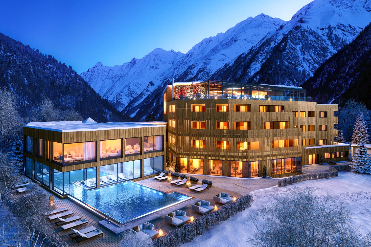 THE SECRET Sölden luxe hotel met zwembad