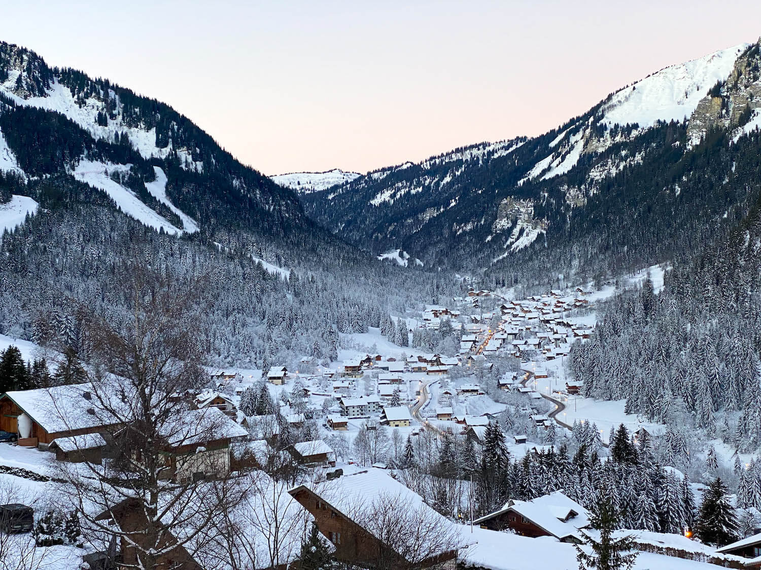 Uitzicht op Châtel