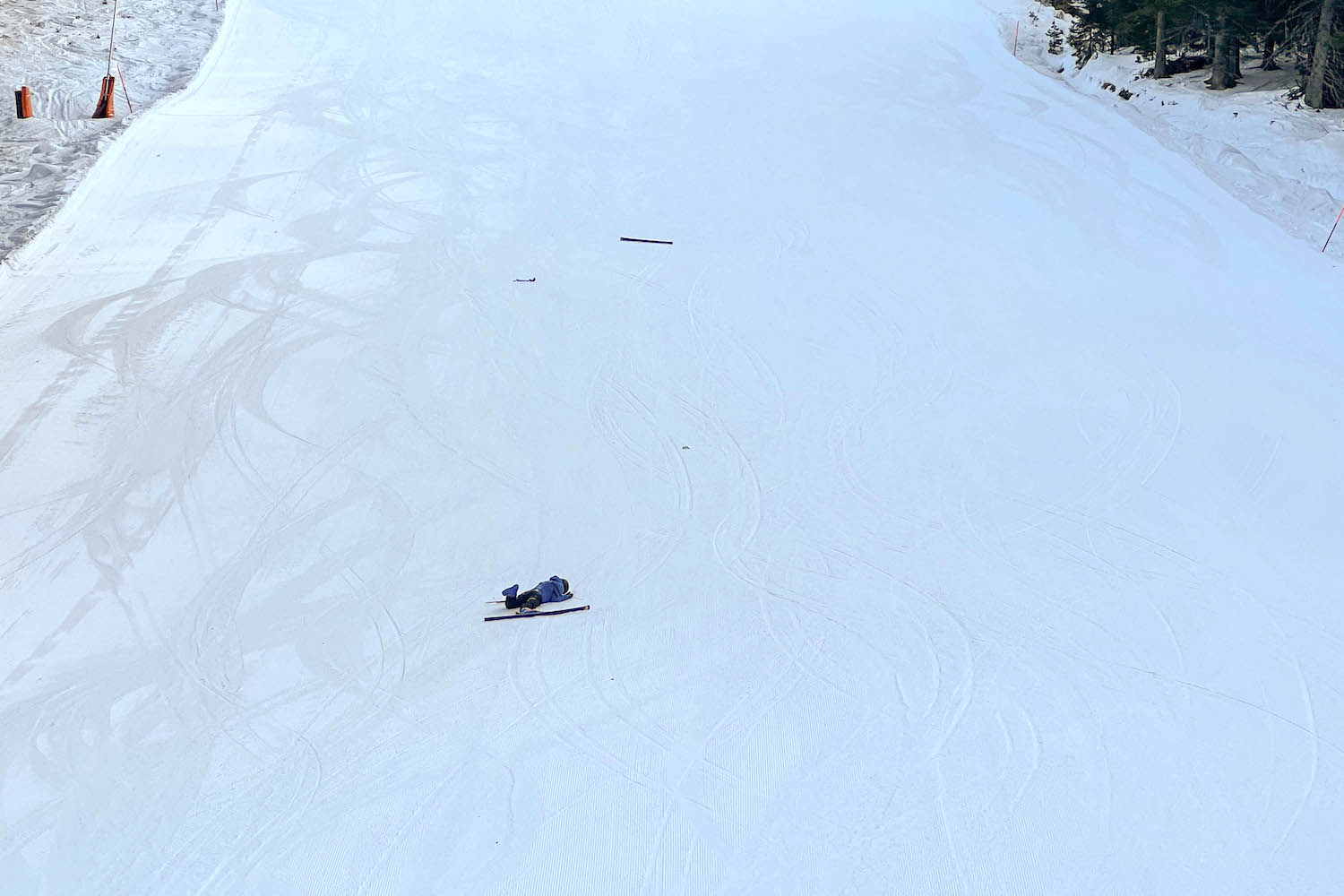 Ongeluk op de piste, vallen