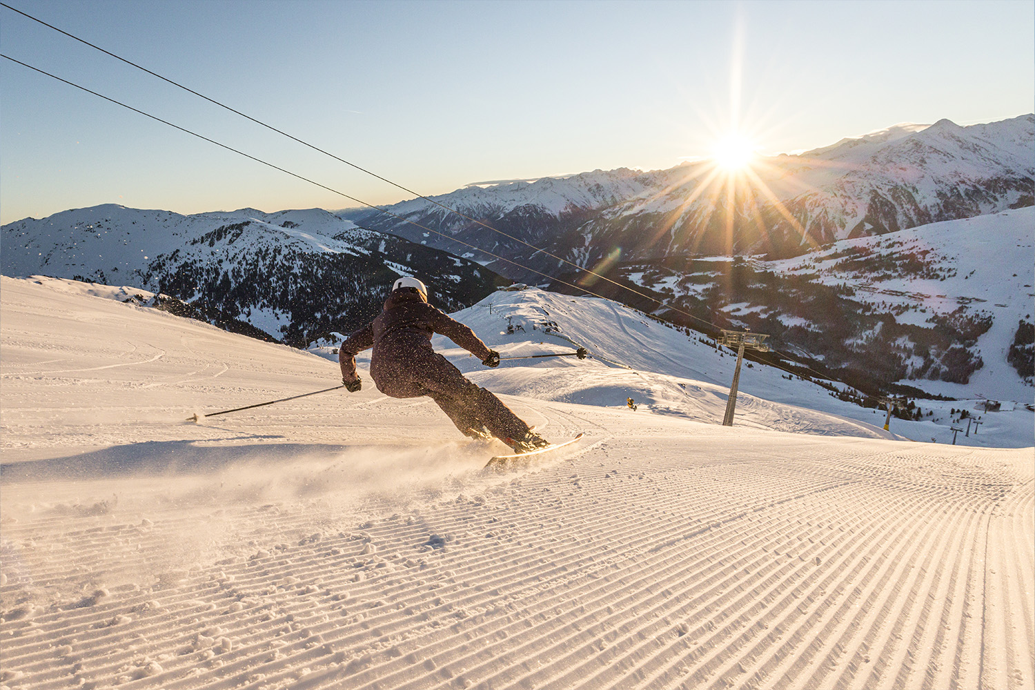 Skiër in de Zillertal Arena