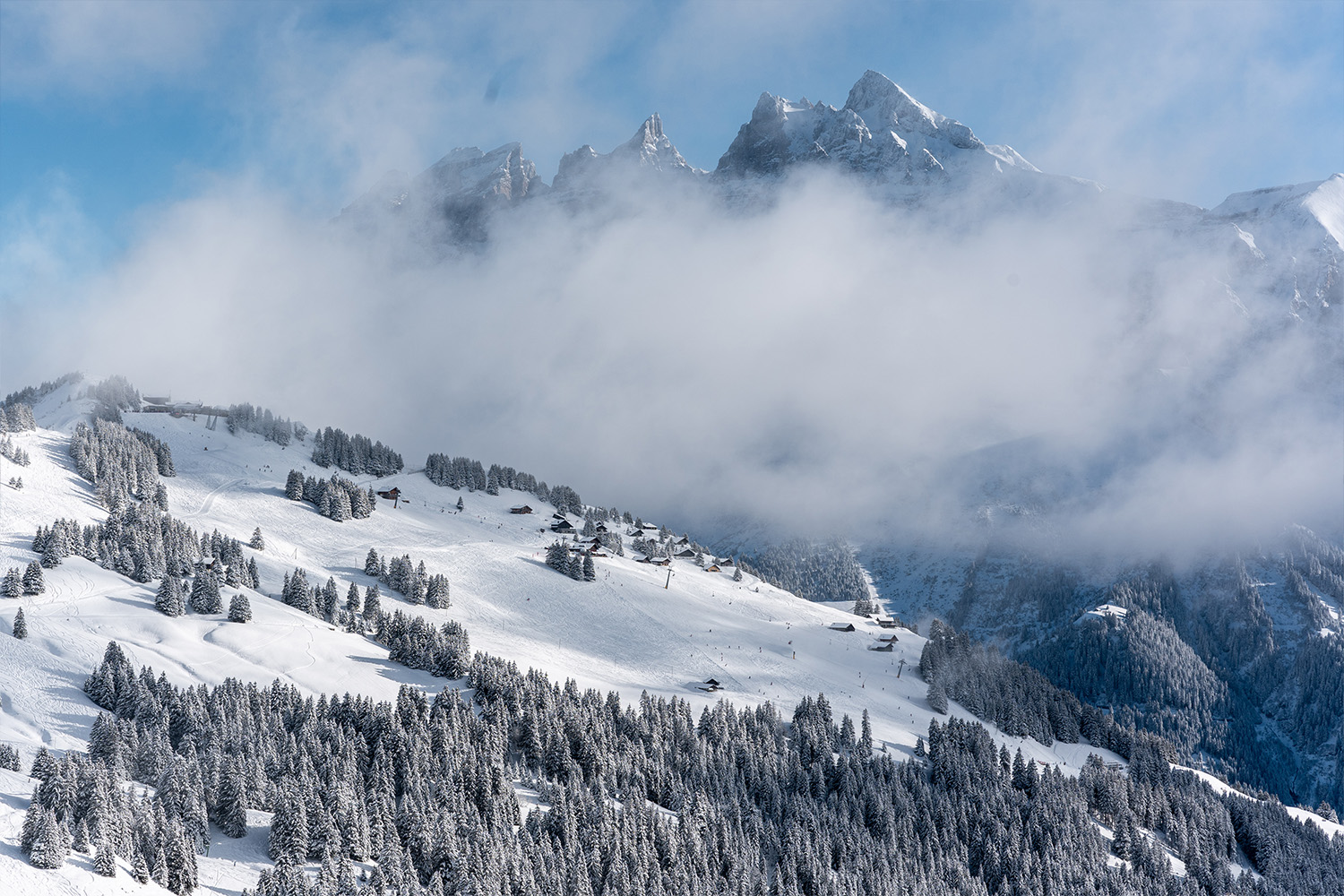 Region Dents du Midi uitzicht