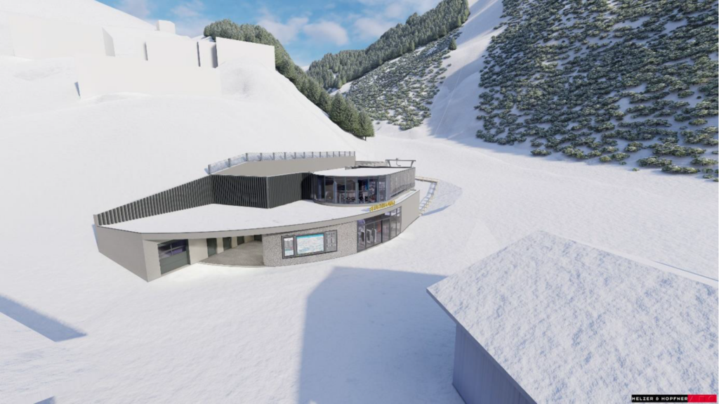Dalstation nieuwe lift Albonabahn I in Stuben am Arlberg