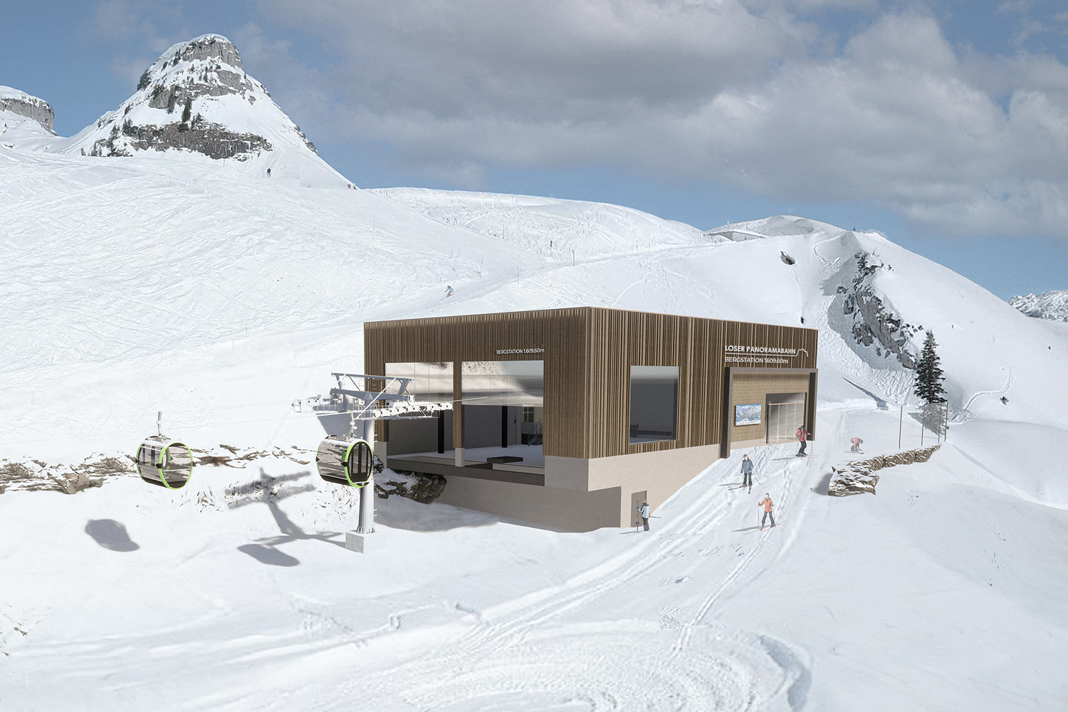 Schets nieuwe Panoramabahn in Loser